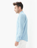 printed Plaid Polka Dot Men Shirt Long-Sleeved Casual Shirts For Men Slim Fit 21 Colors Male Dress Shirts