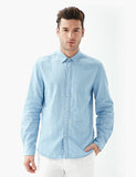 printed Plaid Polka Dot Men Shirt Long-Sleeved Casual Shirts For Men Slim Fit 21 Colors Male Dress Shirts