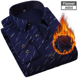 Y New Men's Long Sleeve Plaid Warm Thick Fleece Lining Shirt Fashion Soft Casual Flannel Shirt
