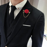 (Jackets+Vest+pants)2019 High quality pure cotton groom dress/Male slim fit Leisure suits/Men's business suit 3 Pieces