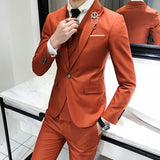 (Jackets+Vest+pants)2019 High quality pure cotton groom dress/Male slim fit Leisure suits/Men's business suit 3 Pieces