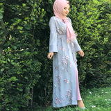 Floral Abaya Turkish Kimono Dubai Muslim Hijab Dress Abayas For Women Kaftan Caftan Marocain Prayer Islamic Clothing Robe Femme
