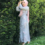 Floral Abaya Turkish Kimono Dubai Muslim Hijab Dress Abayas For Women Kaftan Caftan Marocain Prayer Islamic Clothing Robe Femme