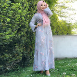 Floral Abaya Turkish Kimono Dubai Muslim Hijab Dress Abayas For Women Kaftan Caftan Marocain Prayer Islamic Clothing Robe Femme