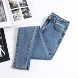JUJULAND  Jeans Female Denim Pants Black Color Womens Jeans Donna Stretch Bottoms Skinny Pants For Women Trousers 8175