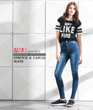 Jeans for Women mom Jeans  High Waist Jeans Woman High Elastic plus size Stretch Jeans female washed denim skinny pencil pants