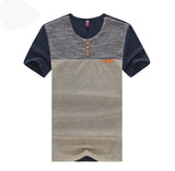 2019 Summer Fashion Men's T Shirt Casual Patchwork Short Sleeve Men T-Shirt Mens Clothing Casual Slim Fit Hip-Hop Top Tees 5XL