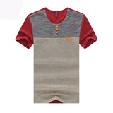 2019 Summer Fashion Men's T Shirt Casual Patchwork Short Sleeve Men T-Shirt Mens Clothing Casual Slim Fit Hip-Hop Top Tees 5XL