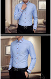 Legible Casual Social Formal shirt Men long Sleeve Shirt Business Slim