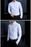 Legible Casual Social Formal shirt Men long Sleeve Shirt Business Slim