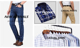 NIGRITY 2019 Winter Men's Warm Fleece Jeans Stretch Casual Straight Thick Denim Flannel Jeans Soft Pant Trousers Plus Size 28-44