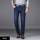 NIGRITY 2019 Winter Men's Warm Fleece Jeans Stretch Casual Straight Thick Denim Flannel Jeans Soft Pant Trousers Plus Size 28-44