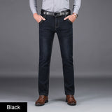 NIGRITY 2019 Winter Men's Warm Fleece Jeans Stretch Casual Straight Thick Denim Flannel Jeans Soft Pant Trousers Plus Size 28-44