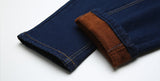 NIGRITY 2019 Winter Men's Warm Fleece Jeans Stretch Casual Straight Thick Denim Flannel Jeans Soft Pant Trousers Plus Size 28-44