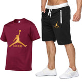 JORDAN 23 Print Tracksuit T Shirt+Shorts fashion Trends In 2019 Fitness Cotton Brand tshirts for Men Bodybuilding clothing M-XXL