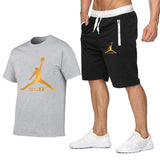 JORDAN 23 Print Tracksuit T Shirt+Shorts fashion Trends In 2019 Fitness Cotton Brand tshirts for Men Bodybuilding clothing M-XXL