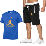 JORDAN 23 Print Tracksuit T Shirt+Shorts fashion Trends In 2019 Fitness Cotton Brand tshirts for Men Bodybuilding clothing M-XXL