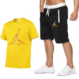 JORDAN 23 Print Tracksuit T Shirt+Shorts fashion Trends In 2019 Fitness Cotton Brand tshirts for Men Bodybuilding clothing M-XXL