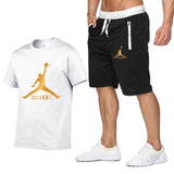 JORDAN 23 Print Tracksuit T Shirt+Shorts fashion Trends In 2019 Fitness Cotton Brand tshirts for Men Bodybuilding clothing M-XXL
