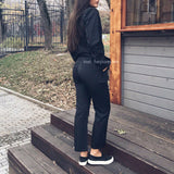 Work Pant Suits OL 2 Piece Sets Double Breasted Striped Blazer Jacket & Zipper Trousers Suit For Women Set Feminino Spring