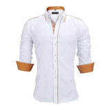 Men Shirts Europe Size New Arrivals Slim Fit Male Shirt Solid Long Sleeve British Style Cotton Men's Shirt