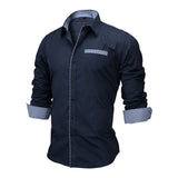 Men Shirts Europe Size New Arrivals Slim Fit Male Shirt Solid Long Sleeve British Style Cotton Men's Shirt