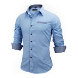 Men Shirts Europe Size New Arrivals Slim Fit Male Shirt Solid Long Sleeve British Style Cotton Men's Shirt
