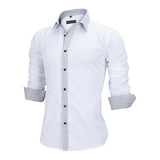 Men Shirts Europe Size New Arrivals Slim Fit Male Shirt Solid Long Sleeve British Style Cotton Men's Shirt