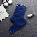 2019 Spring Skinny Pencil Jeans For Women Summer New High Waist Pencil Strech Denim Ankle Length Pants Tassel Jeans