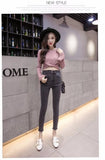 2019 Spring Skinny Pencil Jeans For Women Summer New High Waist Pencil Strech Denim Ankle Length Pants Tassel Jeans
