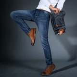 2019 New Mens Fashion Black Blue Jeans Men Casual Slim Stretch Jeans Classic