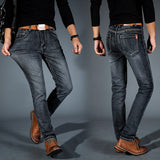 2019 New Mens Fashion Black Blue Jeans Men Casual Slim Stretch Jeans Classic