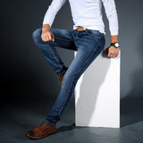 2019 New Mens Fashion Black Blue Jeans Men Casual Slim Stretch Jeans Classic