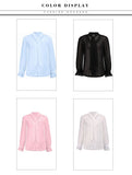 Women Blouse Tops Fashion Dot V-Neck Elegant Slim Casual Shirt Thin Office Ladies Chiffon Long Sleeve Summer Female Tops YF01976