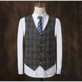 2019  autumn Mens blazer Suit Jacket 3 pieces Set (Coat + vest + pants) Male blazers slim fit fashion Mens coat Wedding dress