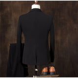2019  autumn Mens blazer Suit Jacket 3 pieces Set (Coat + vest + pants) Male blazers slim fit fashion Mens coat Wedding dress