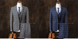 2019  autumn Mens blazer Suit Jacket 3 pieces Set (Coat + vest + pants) Male blazers slim fit fashion Mens coat Wedding dress