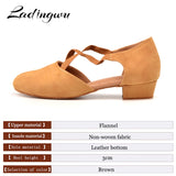 u Low-heeled Dance Shoes Women's Latin Dance Shoes Soft