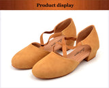 u Low-heeled Dance Shoes Women's Latin Dance Shoes Soft