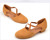 u Low-heeled Dance Shoes Women's Latin Dance Shoes Soft