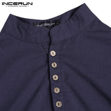 Brand Basic Kurta Mens Shirts Long Sleeve Kurta Dress Islamic Clothing Chemise Elegant Kaftan Robe Pakistani Man Clothes S-5XL