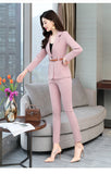 New 2019 office lady style fashion solid color patchwork slim fit suit women women's clothing womens suits with belt TXF11
