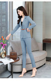 New 2019 office lady style fashion solid color patchwork slim fit suit women women's clothing womens suits with belt TXF11