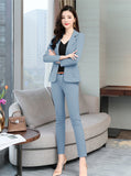 New 2019 office lady style fashion solid color patchwork slim fit suit women women's clothing womens suits with belt TXF11