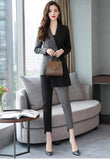 YASUGUOJI new 2019 fashion woman suits lady suit office irregularity patchwork two pieces pant suits for women korean suits set