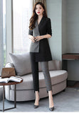 YASUGUOJI new 2019 fashion woman suits lady suit office irregularity patchwork two pieces pant suits for women korean suits set