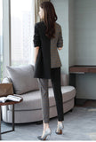 YASUGUOJI new 2019 fashion woman suits lady suit office irregularity patchwork two pieces pant suits for women korean suits set