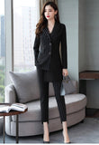 YASUGUOJI new 2019 fashion woman suits lady suit office irregularity patchwork two pieces pant suits for women korean suits set