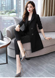 YASUGUOJI new 2019 fashion woman suits lady suit office irregularity patchwork two pieces pant suits for women korean suits set