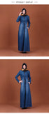 ZK013 Fashion Denim Kaftan Abaya Dubai Islam Muslim Dress Abayas For Women Caftan Robe Turkish Islamic Clothing